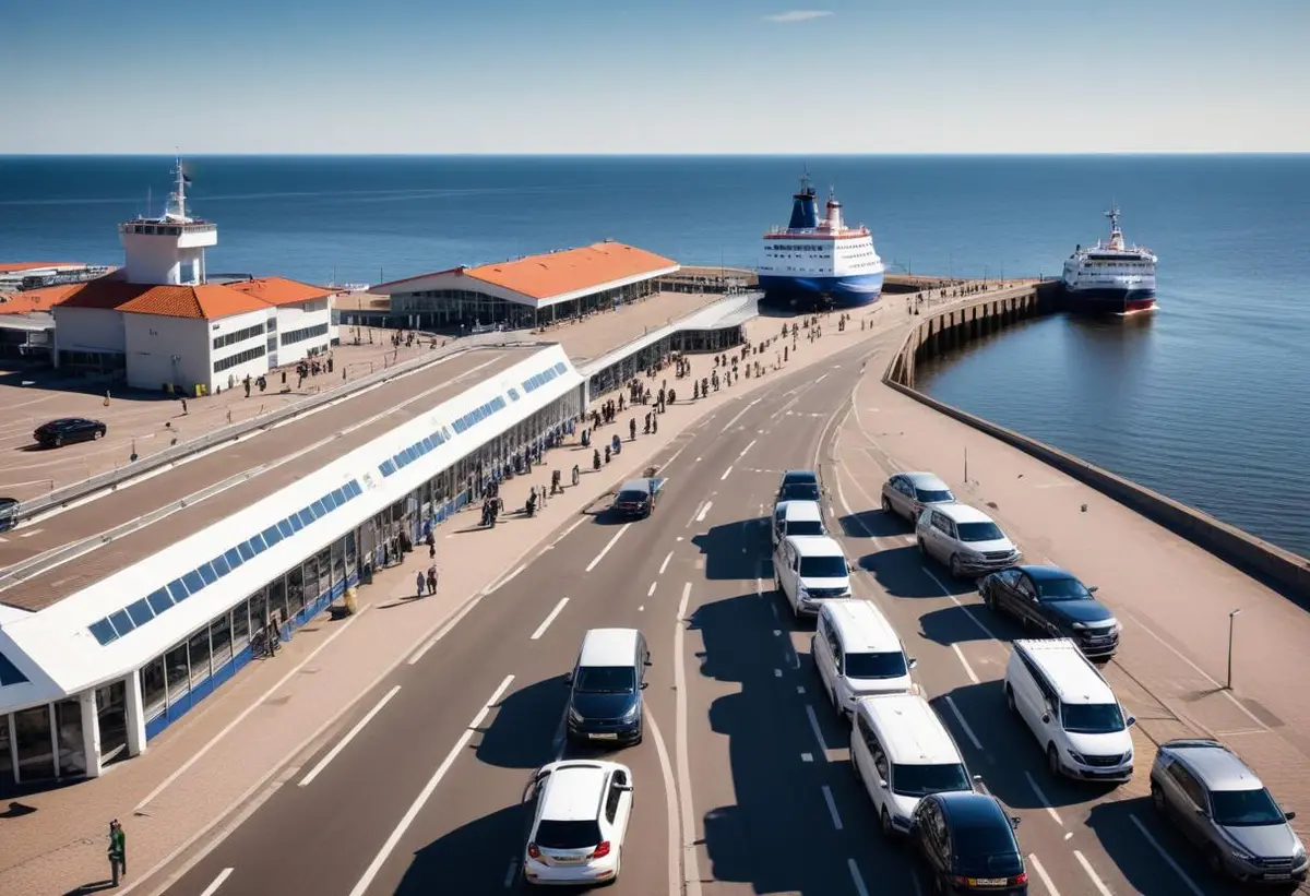 Ystads färjeterminal – här börjar din östersjödröm illustration